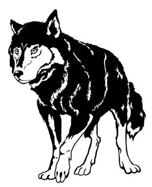 Wolf silhouette clipart