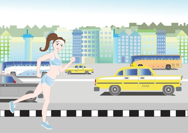 Κορίτσι που τρέχει — Διανυσματικό Αρχείο