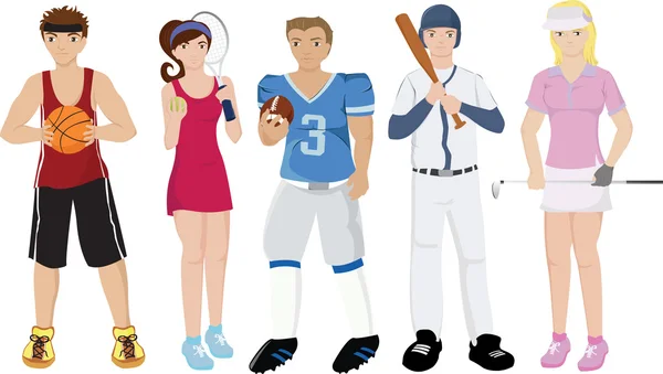 Illustrations des athlètes — Image vectorielle