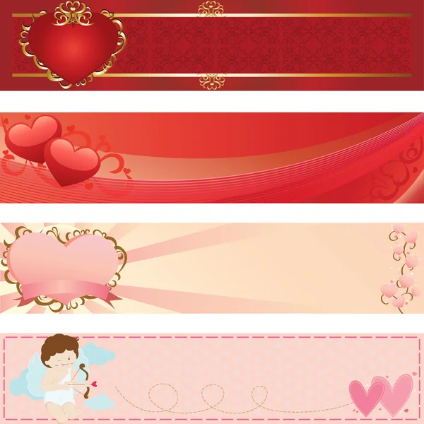 Valentijn banners — Stockvector
