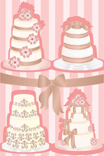 Svatební dorty — Stockový vektor