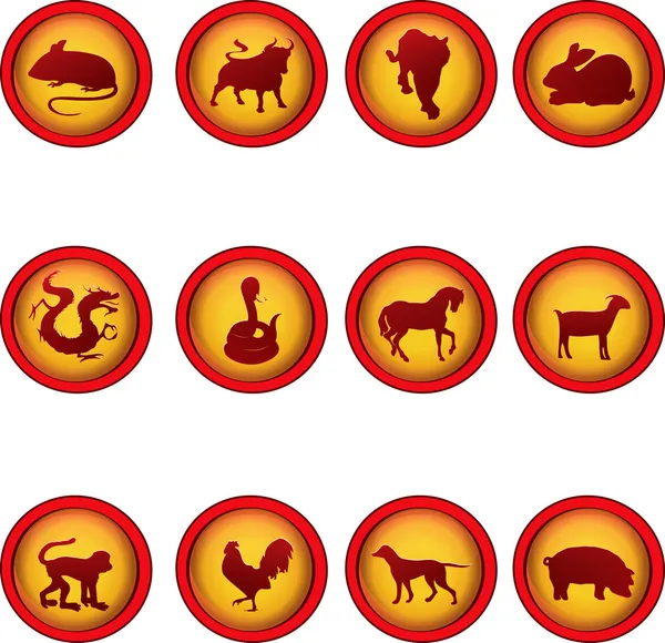 Astrologia chinesa — Vetor de Stock