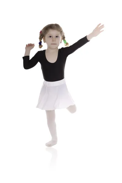 Menina em um terno de balé — Fotografia de Stock
