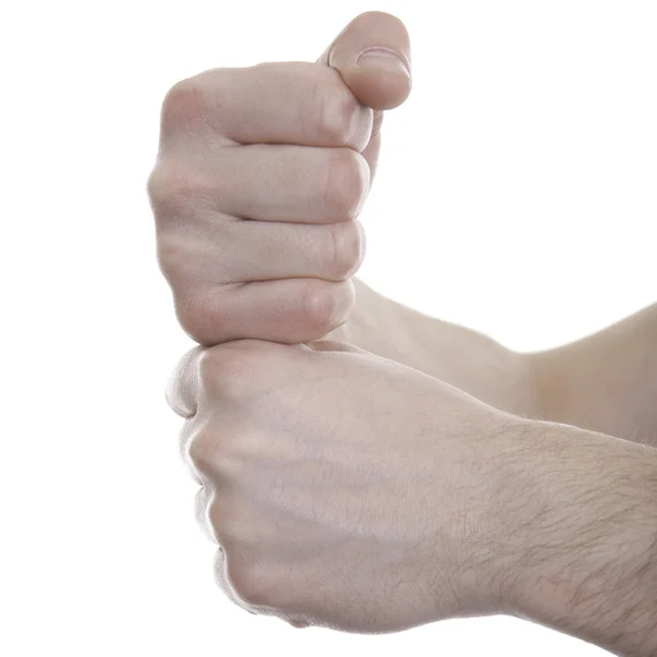 The person shakes a fist — Stock Photo, Image