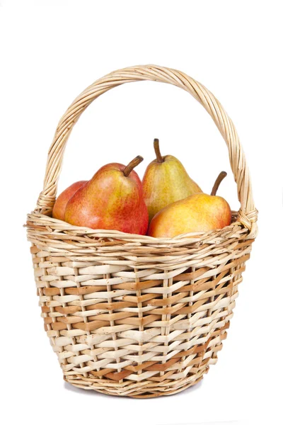 Basket With Pears — Stock Photo, Image