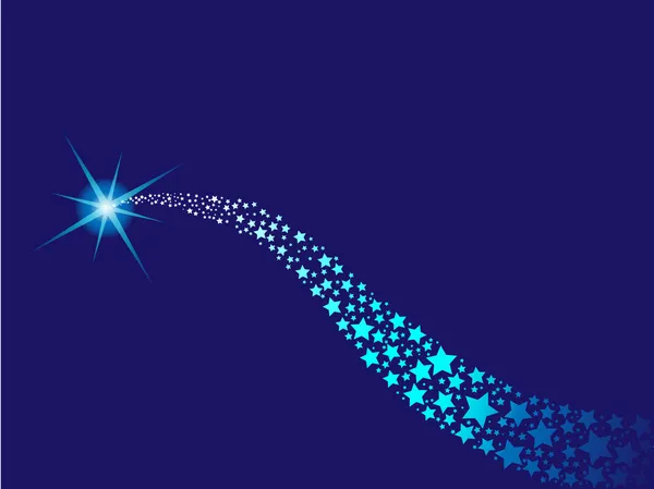 Blazing komeet, stralende ster te behalen — Stockvector
