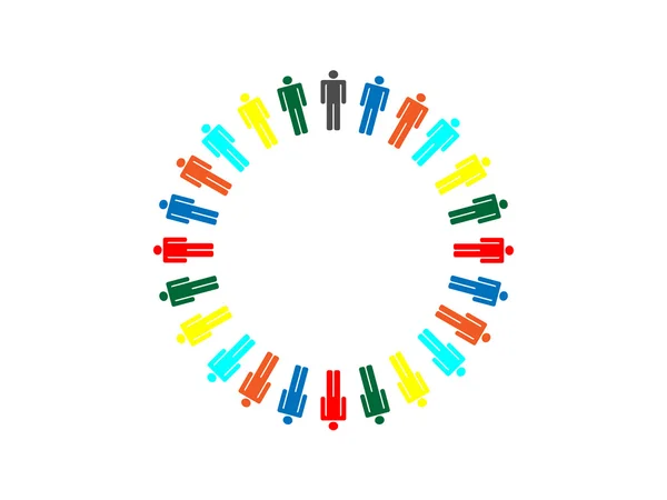 Разноцветное кольцо рабочей группы — стоковый вектор