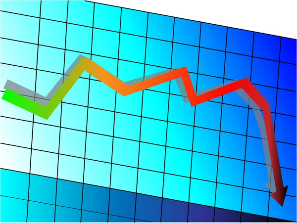 Declining graph — Stock Vector