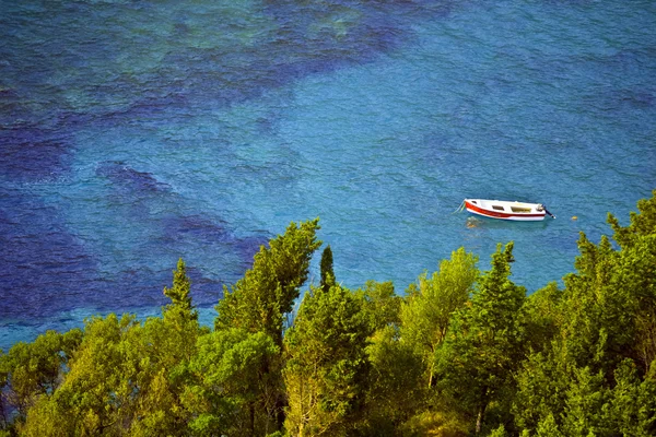stock image Paleokastritsa gulf on Corfu island, Greece