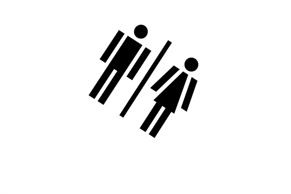 Концепція гендерних / рівних можливостей чоловік і жінка пліч-о-пліч — стокове фото
