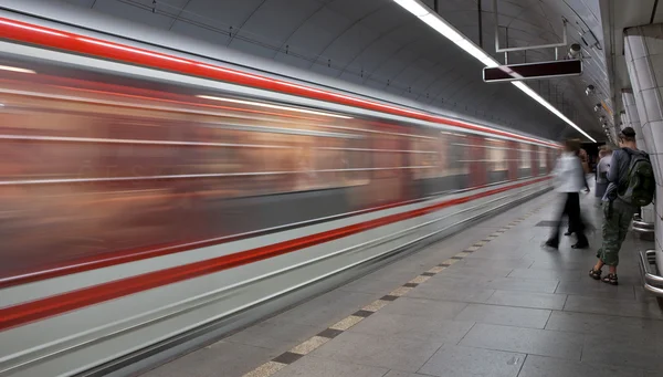Subway (motion blurred & color toned image) — Stock Photo, Image