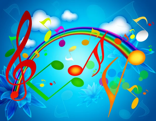 Renkli yaz müzik duvar kağıtları — Stok fotoğraf