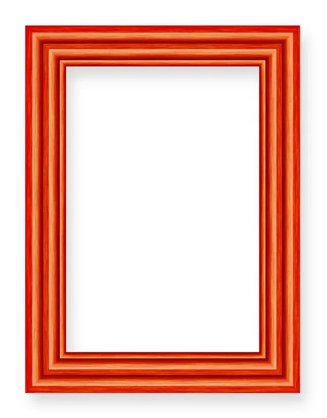 Houten frame op witte achtergrond — Stockfoto