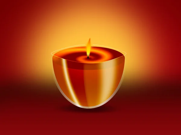 CANDLE IN THE GLASS — Stock Photo, Image