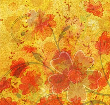 FLOWER GRUNGE BACKGROUND