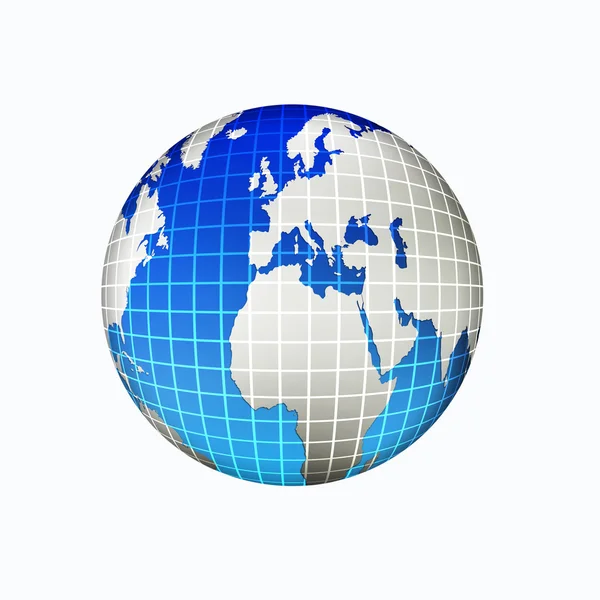 Globus auf weißem Hintergrund — Stockfoto