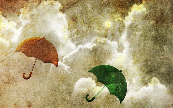 우산과 배경 스톡 사진