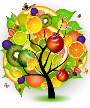 FUTURISTIC FRUIT TREE clipart