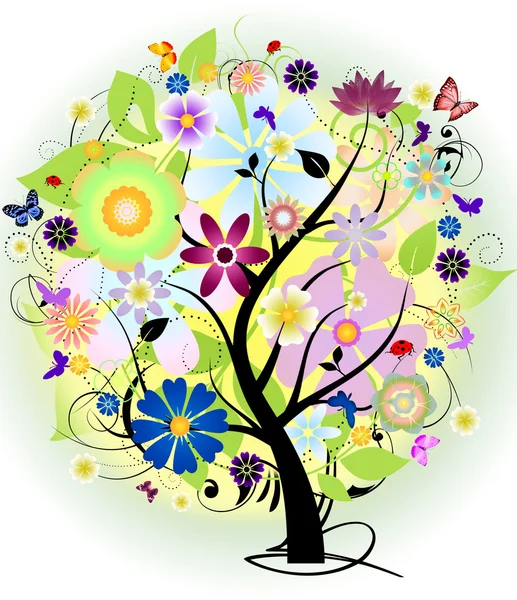 FUTURISTIC FLOWER TREE — Stock Photo, Image