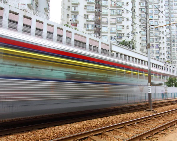 Light rail. It is a kind of transportation in Hong Kong area. — Stock Photo, Image