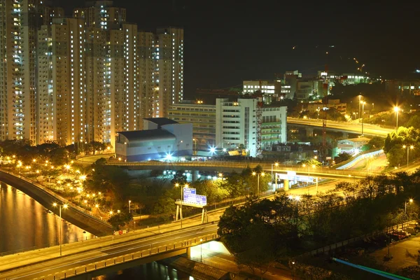 Hong kong vue de la nuit — Photo