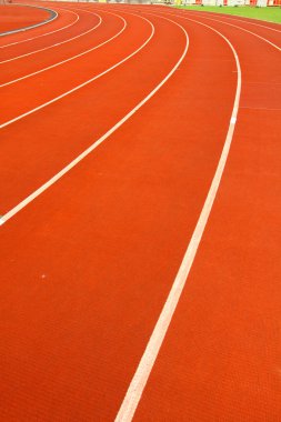 Running track lanes for athletes clipart