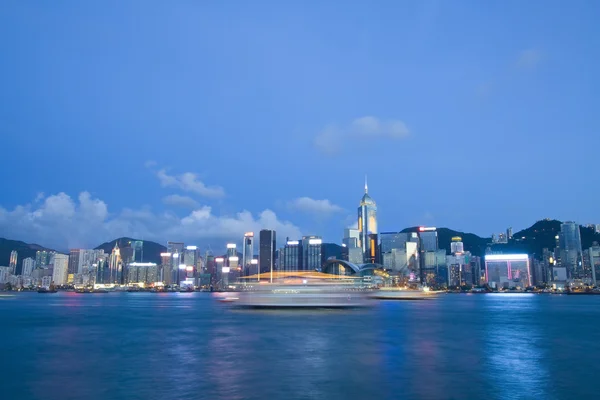 Λιμάνι του Χονγκ Κονγκ κατά το σούρουπο — Φωτογραφία Αρχείου