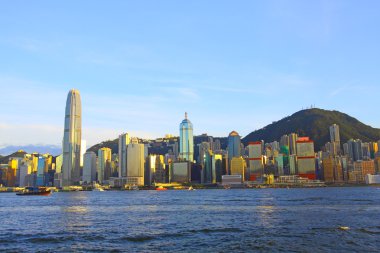 Hong Kong downtown at day time clipart