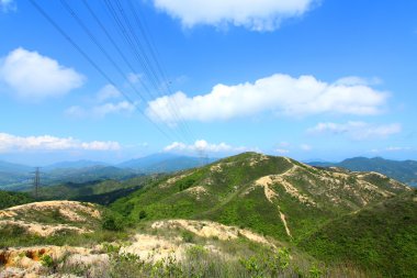 Mountain landscape in Hong Kong clipart