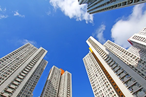 Packade Hongkong allmännyttiga bostäder — Stockfoto