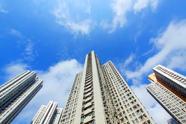 Edifício de apartamentos lotado em Hong Kong — Fotografia de Stock