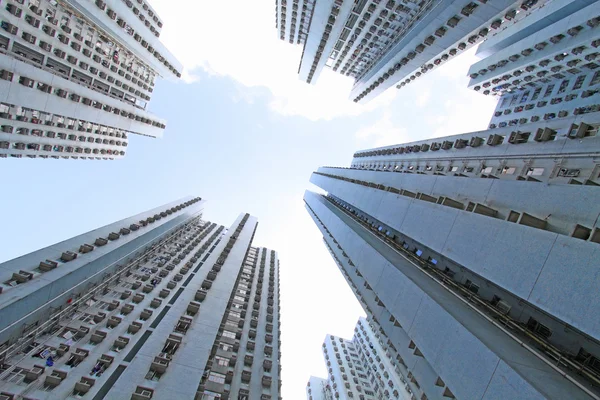 Packade Hongkong allmännyttiga bostäder — Stockfoto