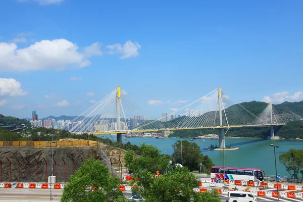 Ponte Ting Kau durante o dia — Fotografia de Stock
