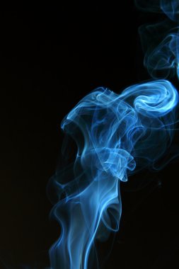 Abstract of smoke isolated on black clipart