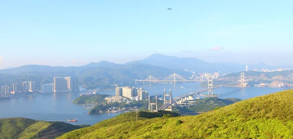 Дневные мосты Гонконга — стоковое фото