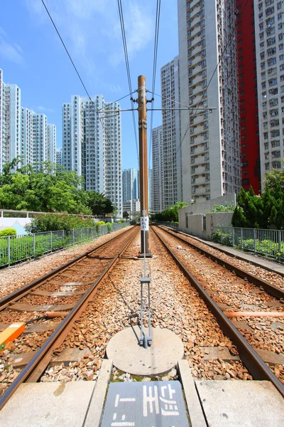 Ferrovia em Hong Kong — Fotografia de Stock