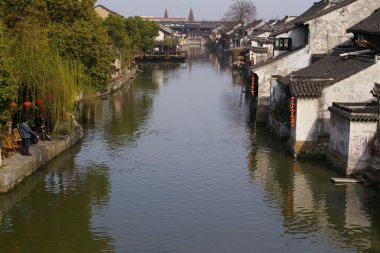 Xitang old water village in China clipart