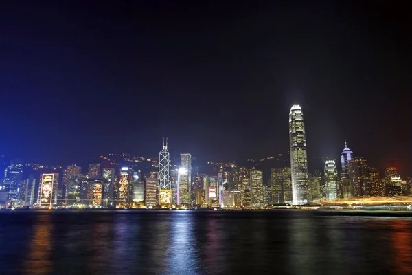 Hong kong visão noturna — Fotografia de Stock