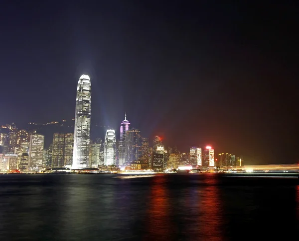 Hong Kong éjszakai kilátás — Stock Fotó
