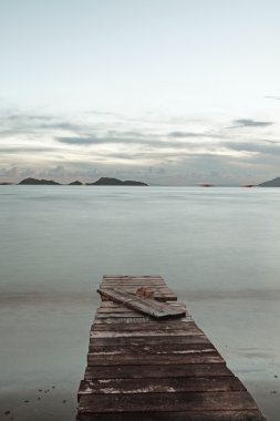 Isolated pier in low saturation style clipart