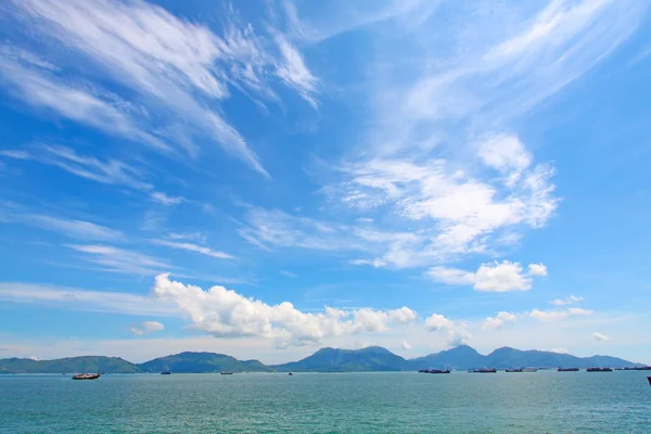 Paysage marin à Hong Kong à l'heure d'été — Photo