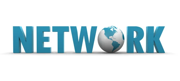 Network 3d text — Stock Photo, Image