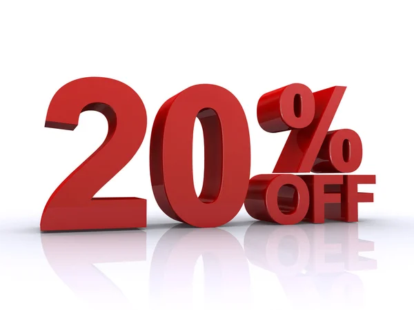 20 percent off discount — Stock Photo, Image