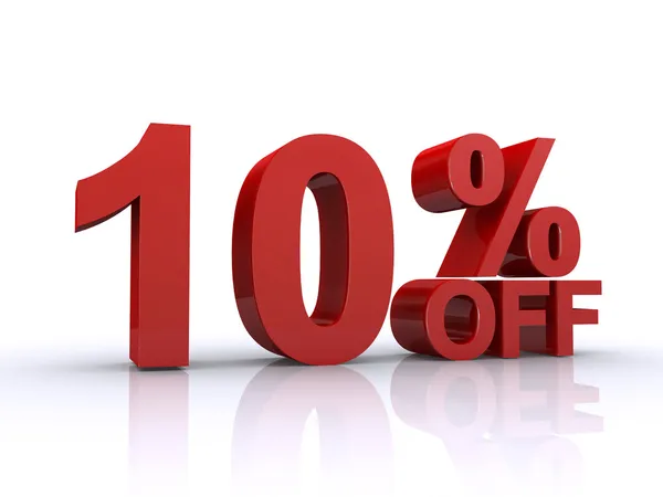 Ten percent off discount — Stock Photo, Image