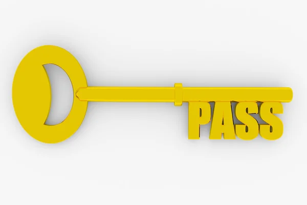 Klíč slovem pass — Stock fotografie