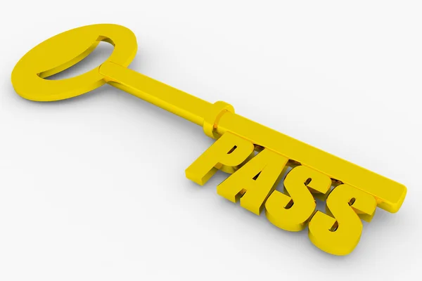 Key with PASS word — Stock Photo, Image