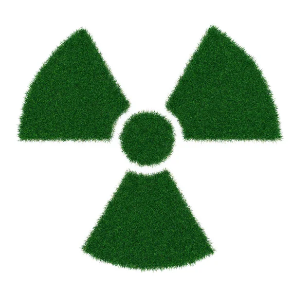 Radiation symbol from grass — Stock Photo, Image