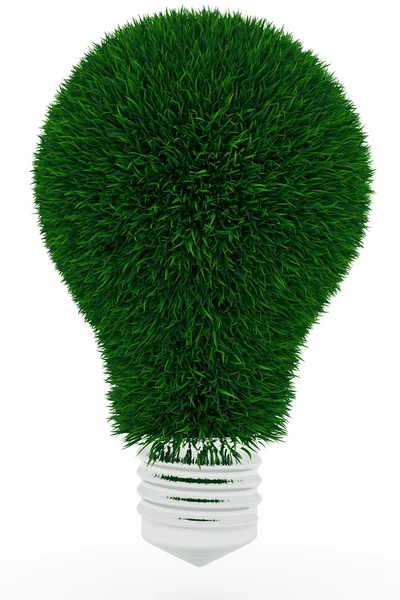 Lâmpada feita de grama verde — Fotografia de Stock