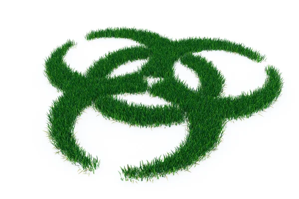 草からのバイオハザードのシンボル — ストック写真