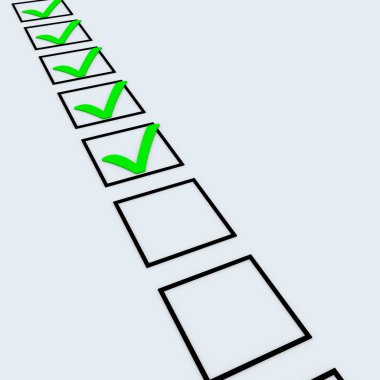 Green checklist clipart